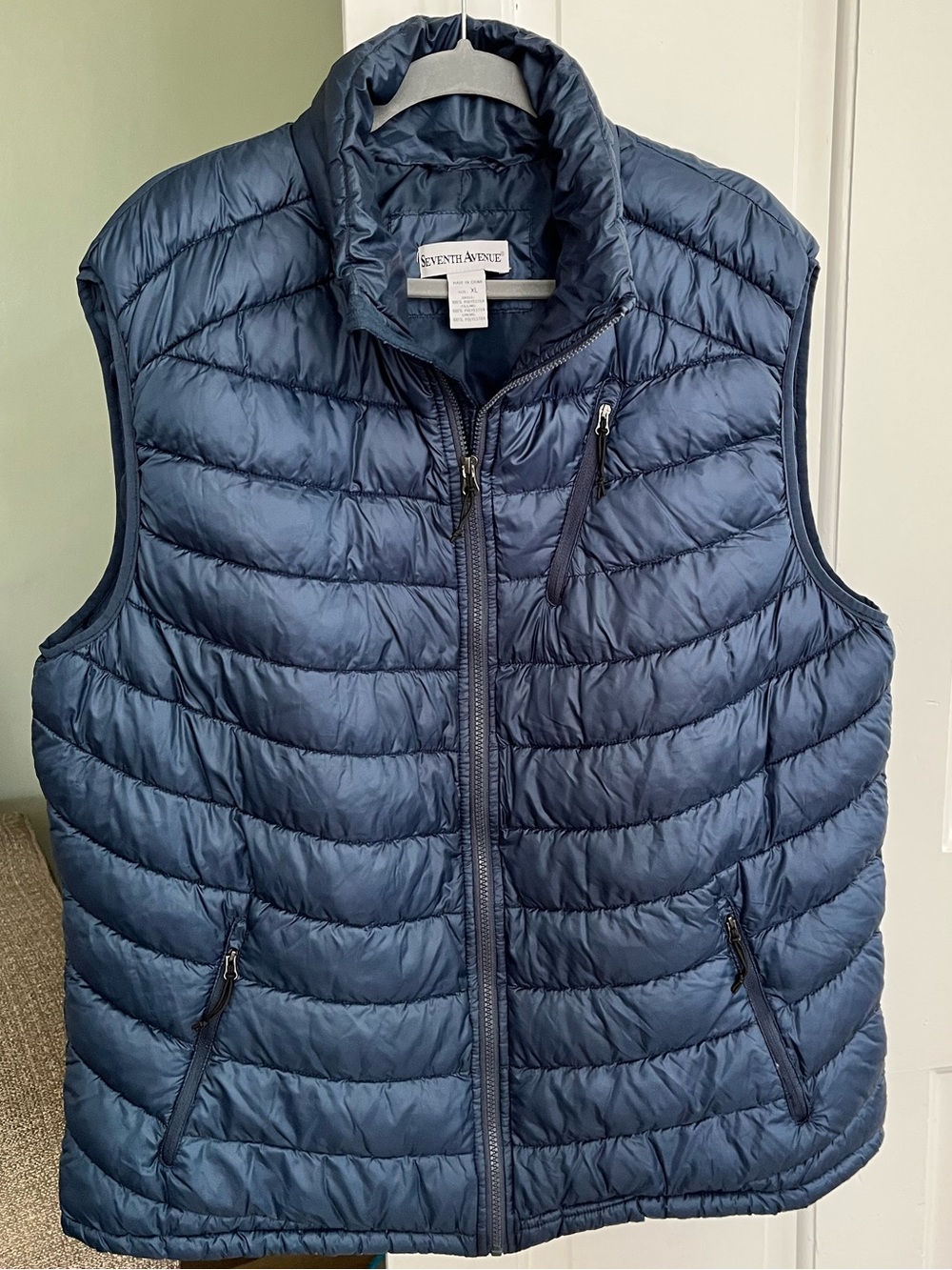 Seventh Avenue Quilted Outerwear Vest size XL Blue
